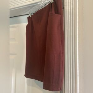 Cabi~Classy~Mid-Weight~Ponte Knit~Midi Skirt~Hemline Side Zippers~Pockets~Size 6